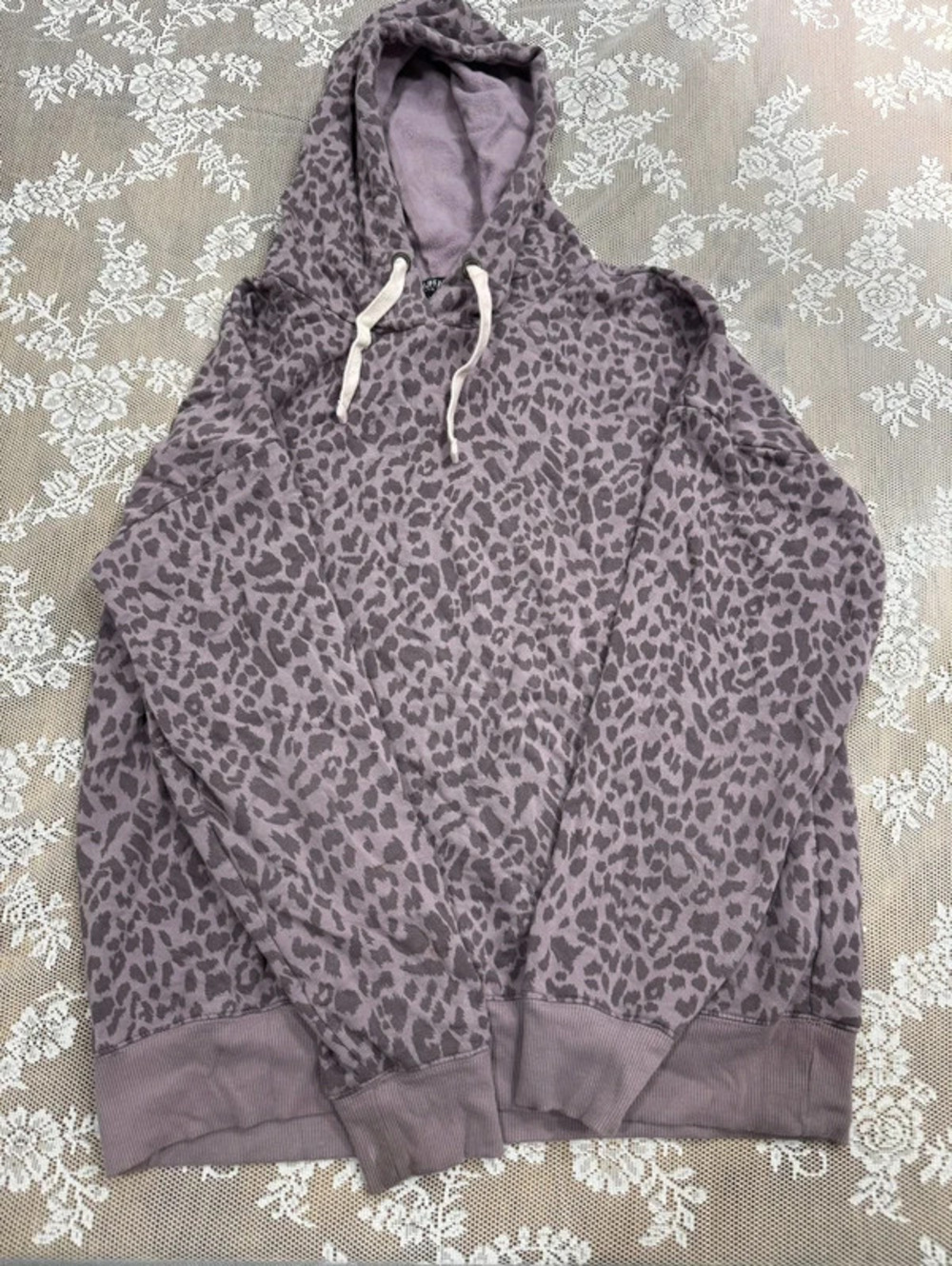 purple cheetah pullover hoodie